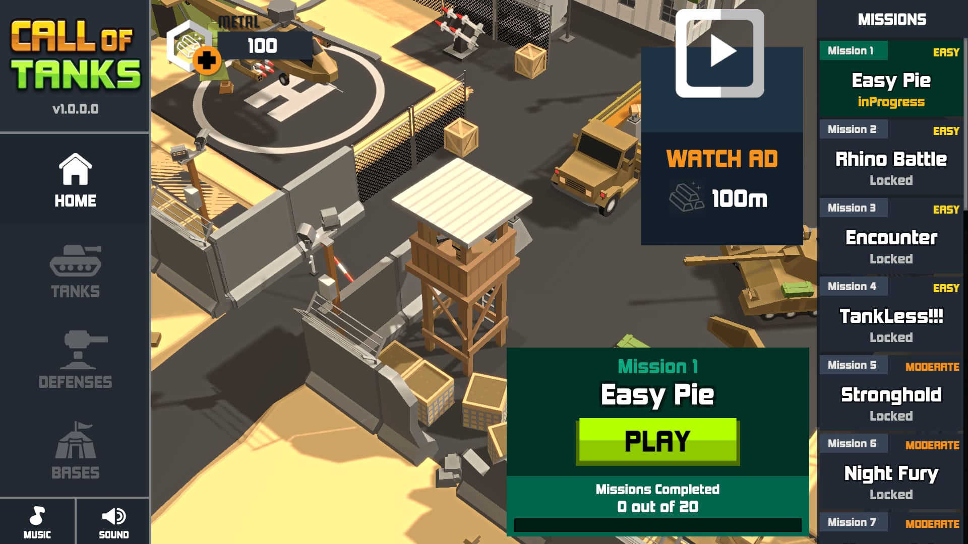 Screenshot 1 - gameplay of Call of Tanks